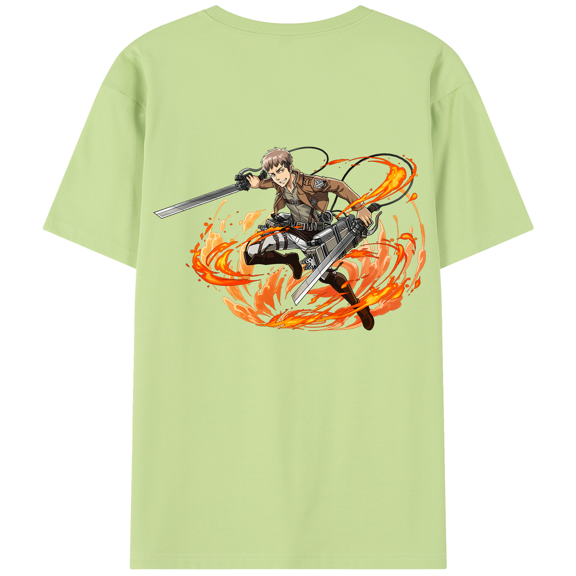 （画像用） 進撃の巨人 ジャン・キルシュタイン Attack on Titan Jean Kirstein 綿100％半袖Tシャツ（背面プリント）